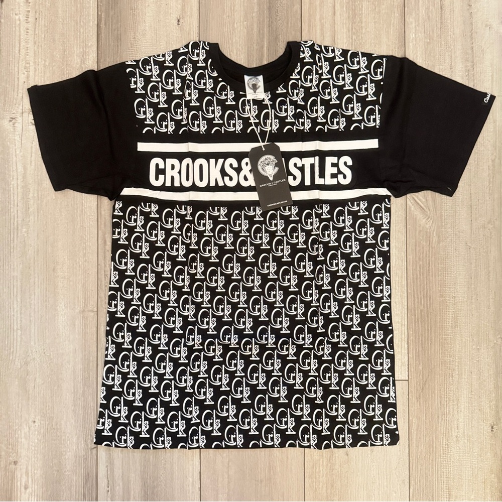 Crooks & Castles Black and White Short Sleeve Tees Size Large Men’s